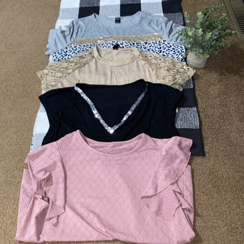 Shein size large casual dressy shirt lot